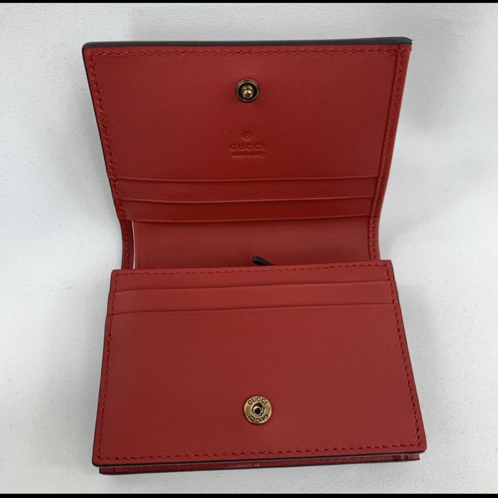 * RARE * Gucci Queen Margaret Card Case in White, Blue, and Red NEW IN BOX W BAG - Picture 6 of 12